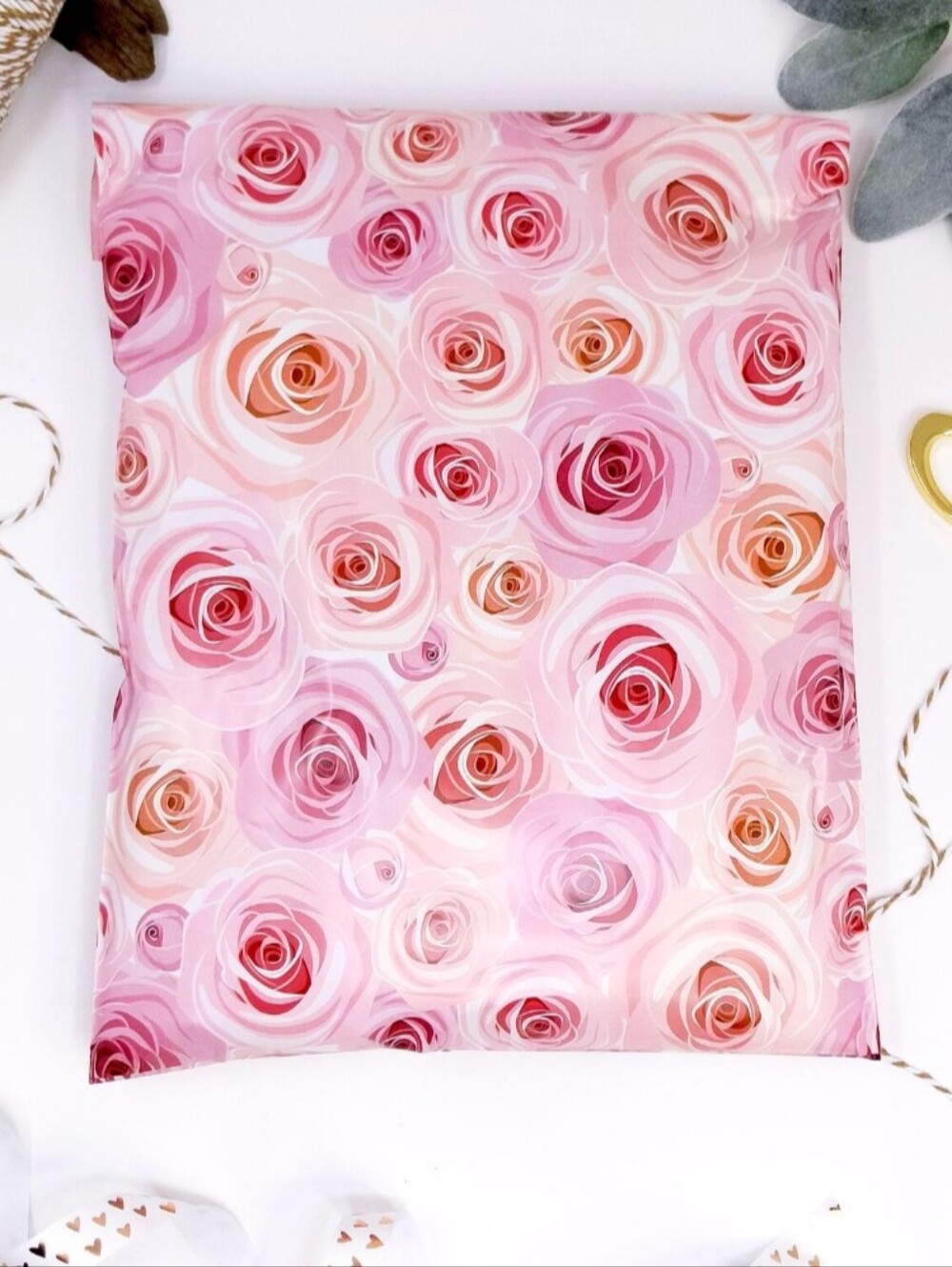 20 9"x12" Poly Mailers Roses